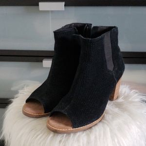 Toms Majorca Bootie Open Toed, Black